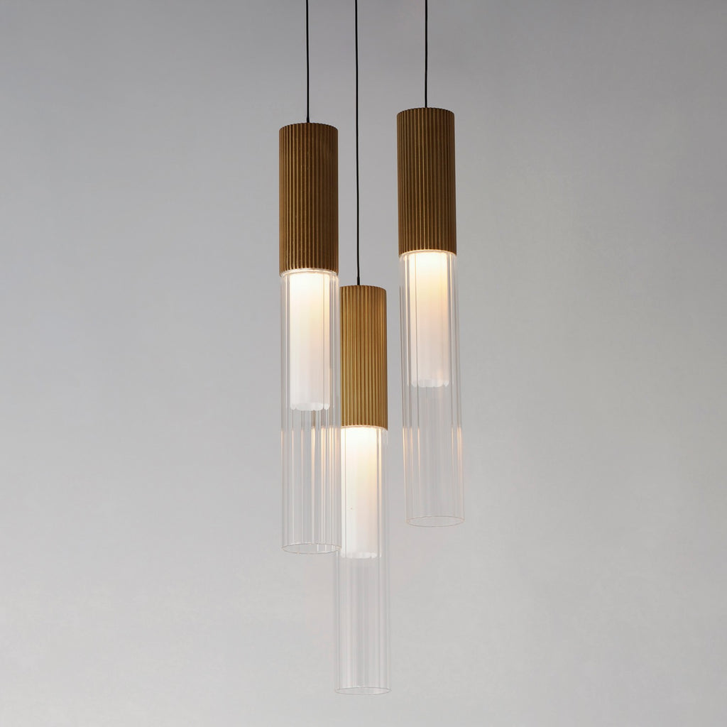 E11013-144GLD Reeds LED 3 Light Pendant | Alternate Image