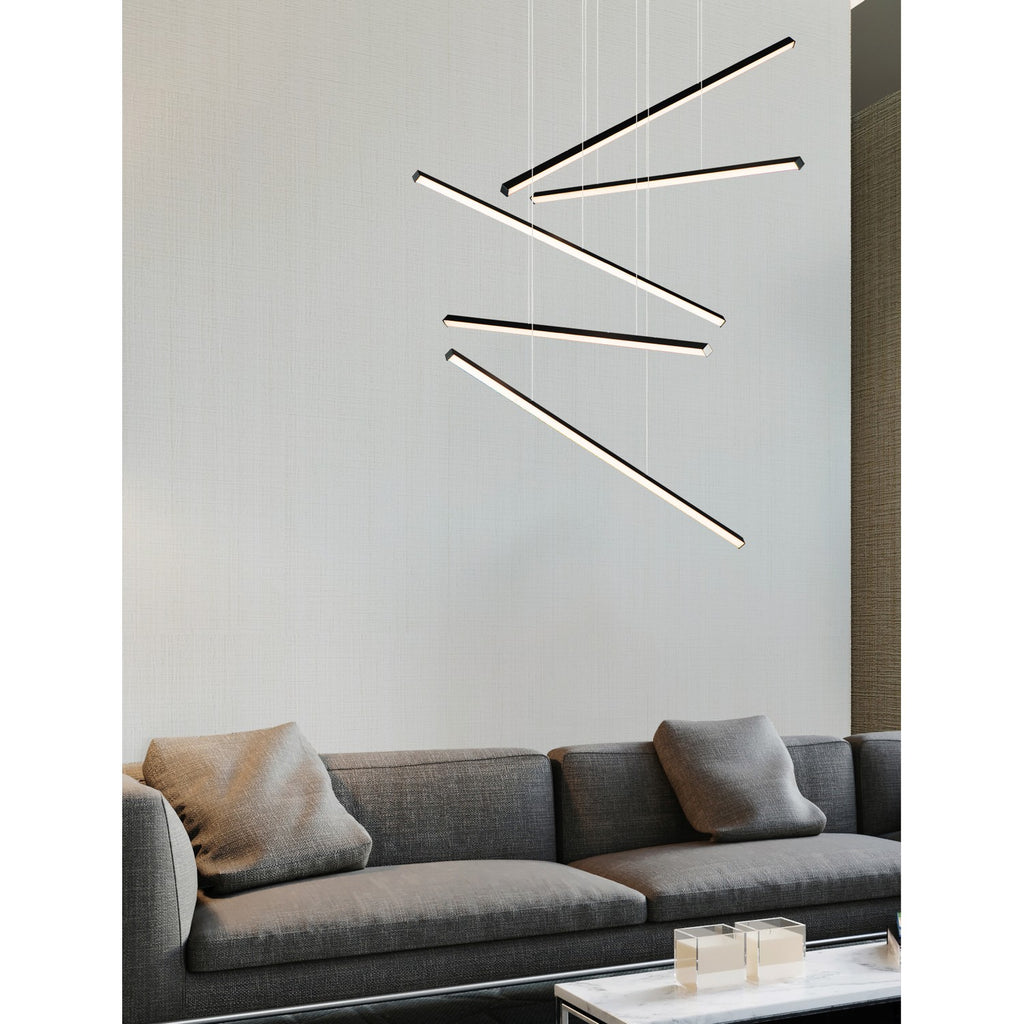 E21375-BK Hover LED 5 Light Pendant | Lifestyle Image