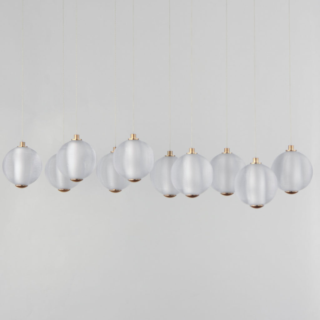 E24648-144GLD Rhythm LED 10 Light Pendant | Alternate Image