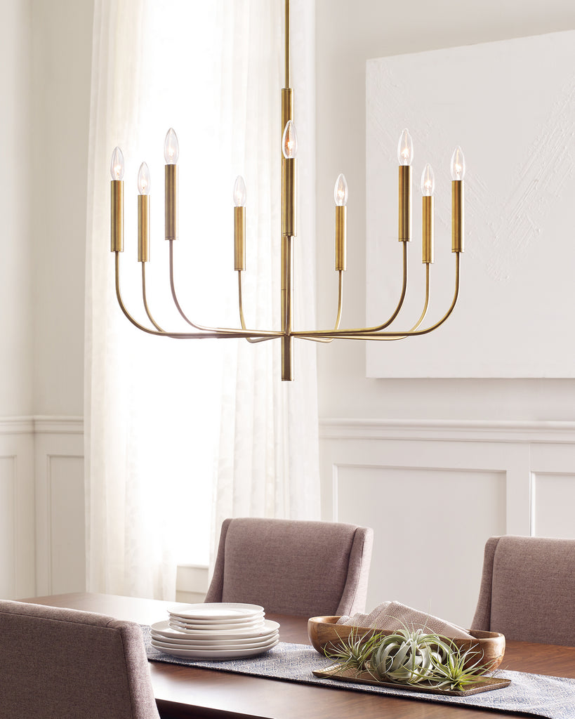EC1009BBS Brianna 9 Light Chandelier | Lifestyle Image
