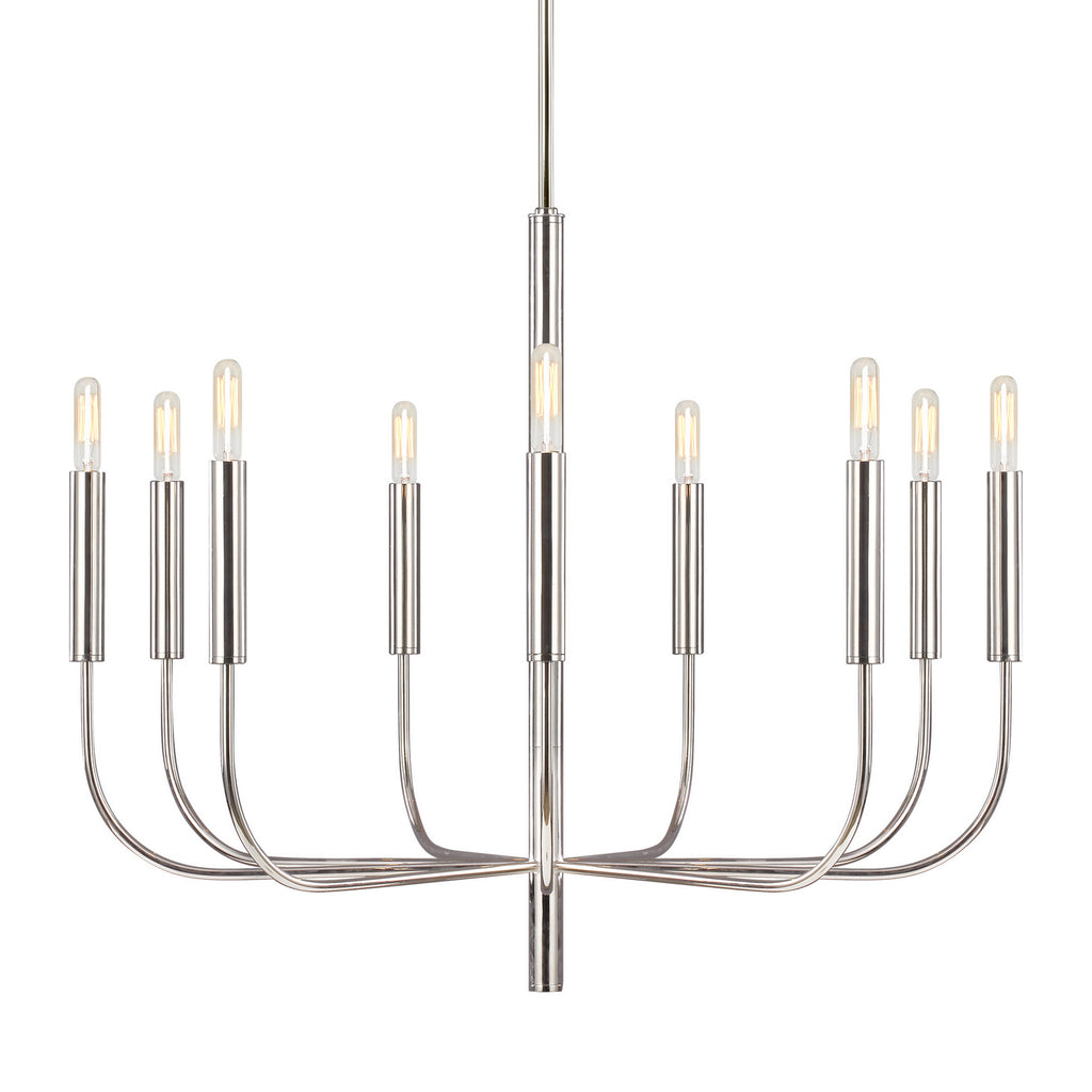 EC1009PN Brianna 9 Light Chandelier | Alternate Image