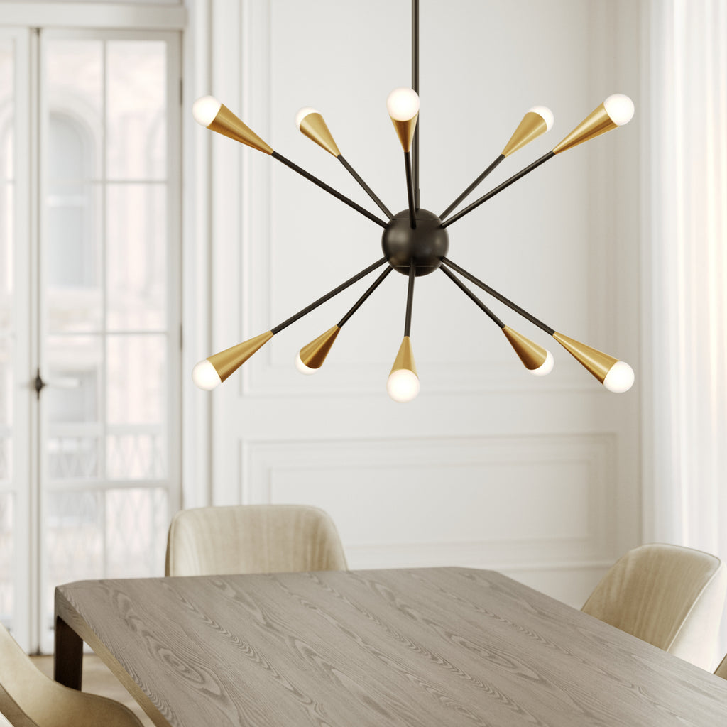 EC10310MBK Jax 10 Light Chandelier | Lifestyle Image