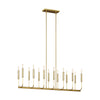 EC10614BBS Brianna 14 Light Linear Chandelier | Alternate Image