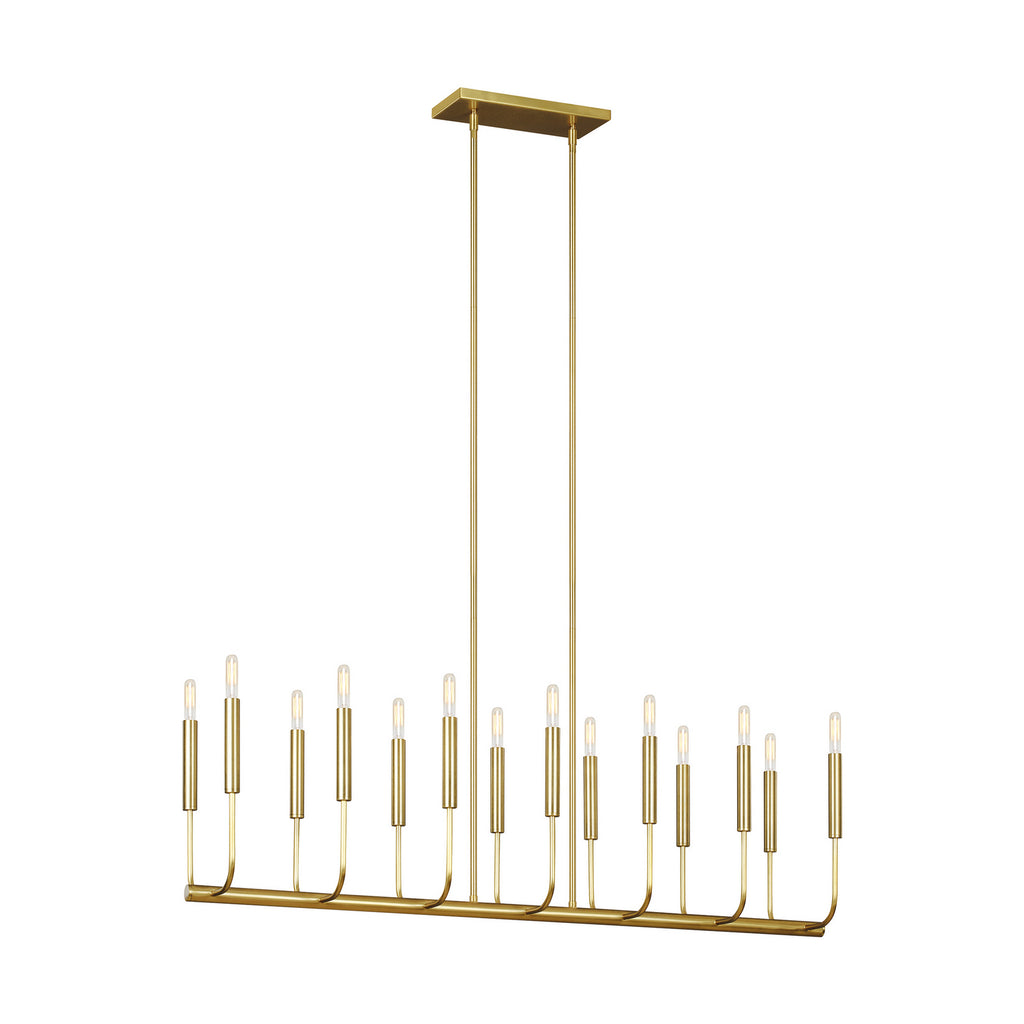 EC10614BBS Brianna 14 Light Linear Chandelier | Alternate Image