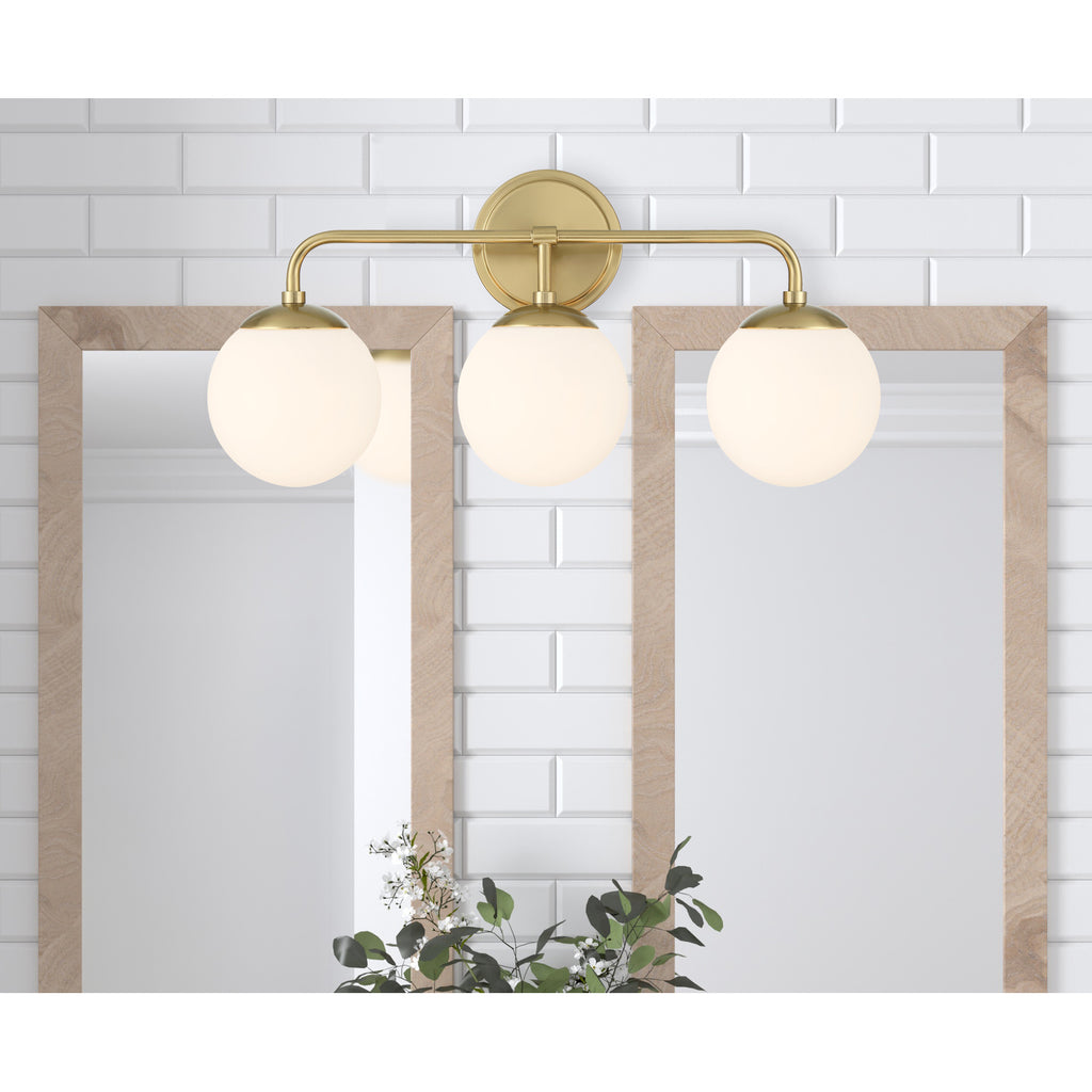 Crystorama Maverick 23'' Bathroom Vanity in Vibrant Gold - Lifestyle View