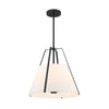 Crystorama Everly 20" Pendant in Black - Front View