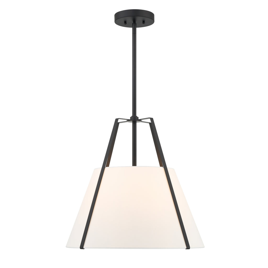 Crystorama Everly 20" Pendant in Black - Additional View