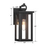 ED0811001MK Boadie 5.5'' LED Outdoor Sconce | Dimensions Image