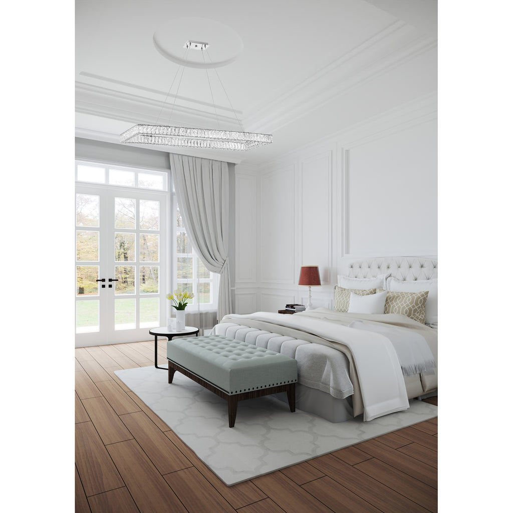 Crystorama Kinsley 50'' Integrated LED Chandelier in Polished Chrome - Lifestyle View