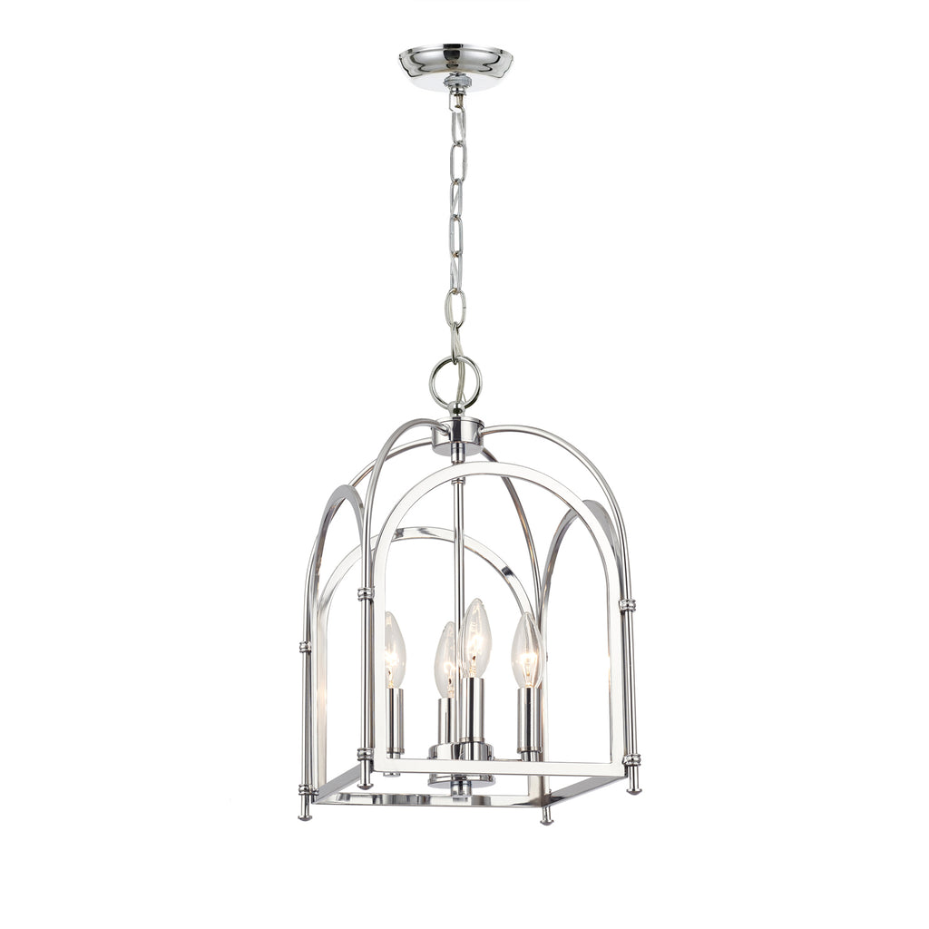 Crystorama Kai 10'' Pendant in Polished Chrome - Front View