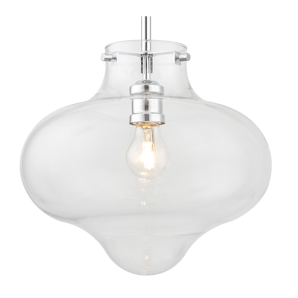 Crystorama Kai 12" Pendant in Polished Chrome - Additional View