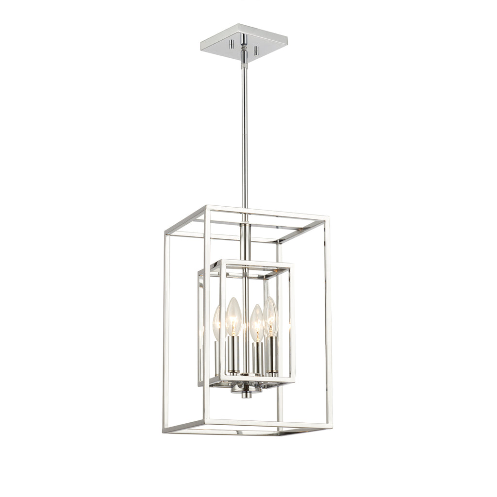 Crystorama Kai 10'' Pendant in Polished Chrome - Front View