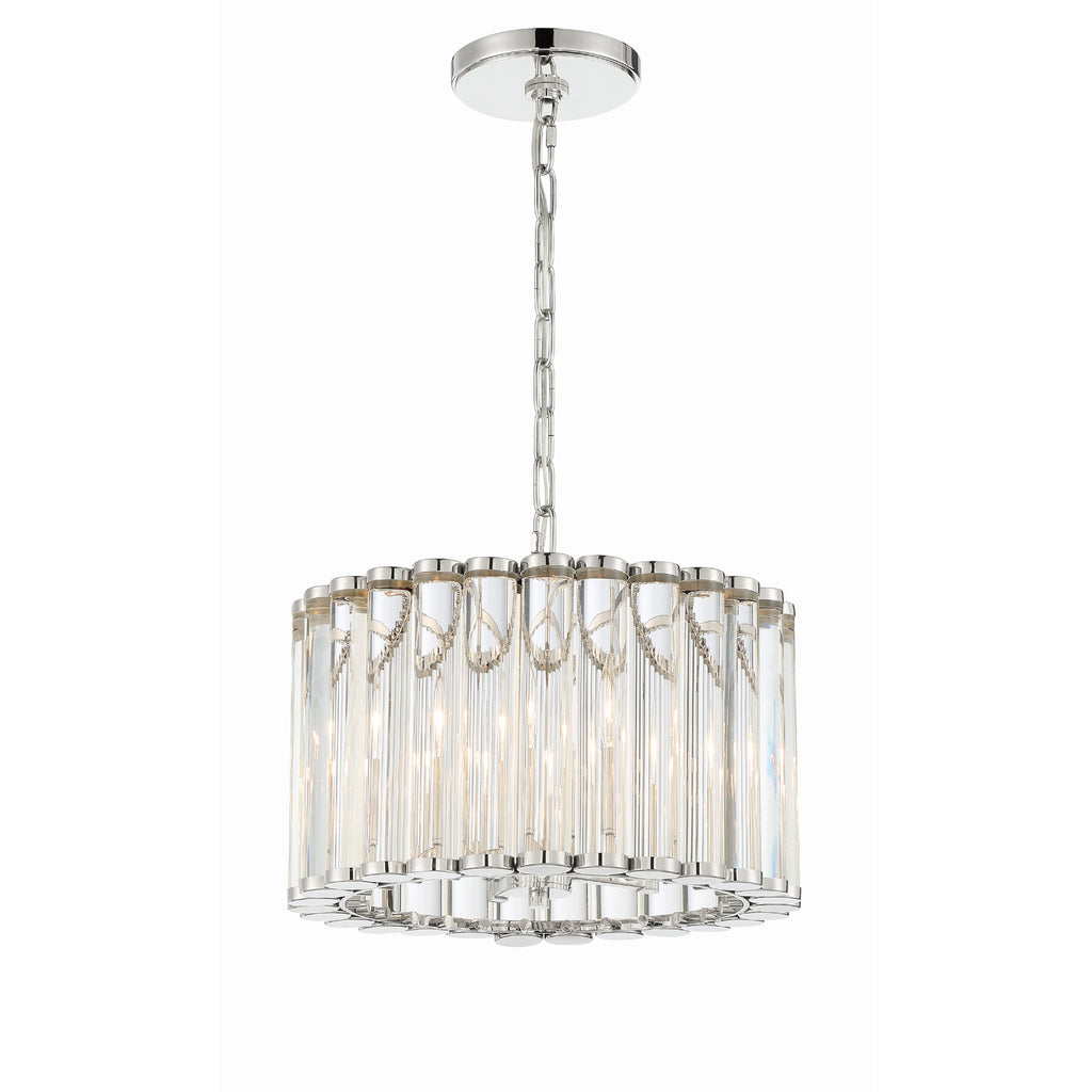 Crystorama Elliot 15.25'' Chandelier in Polished Nickel - Front View