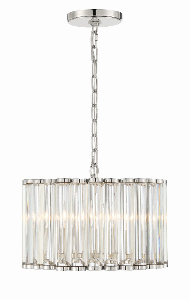 ELL-B3004-PN Libby Langdon Elliot 4 Light Mini Chandelier | Alternate Image