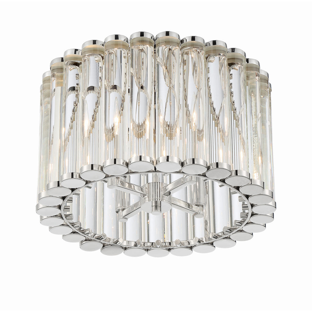 Crystorama Elliot 15.25'' Semi Flush Mount in Polished Nickel - Additional View