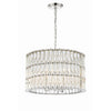 Crystorama Elliot 22.5'' Chandelier in Polished Nickel - Front View