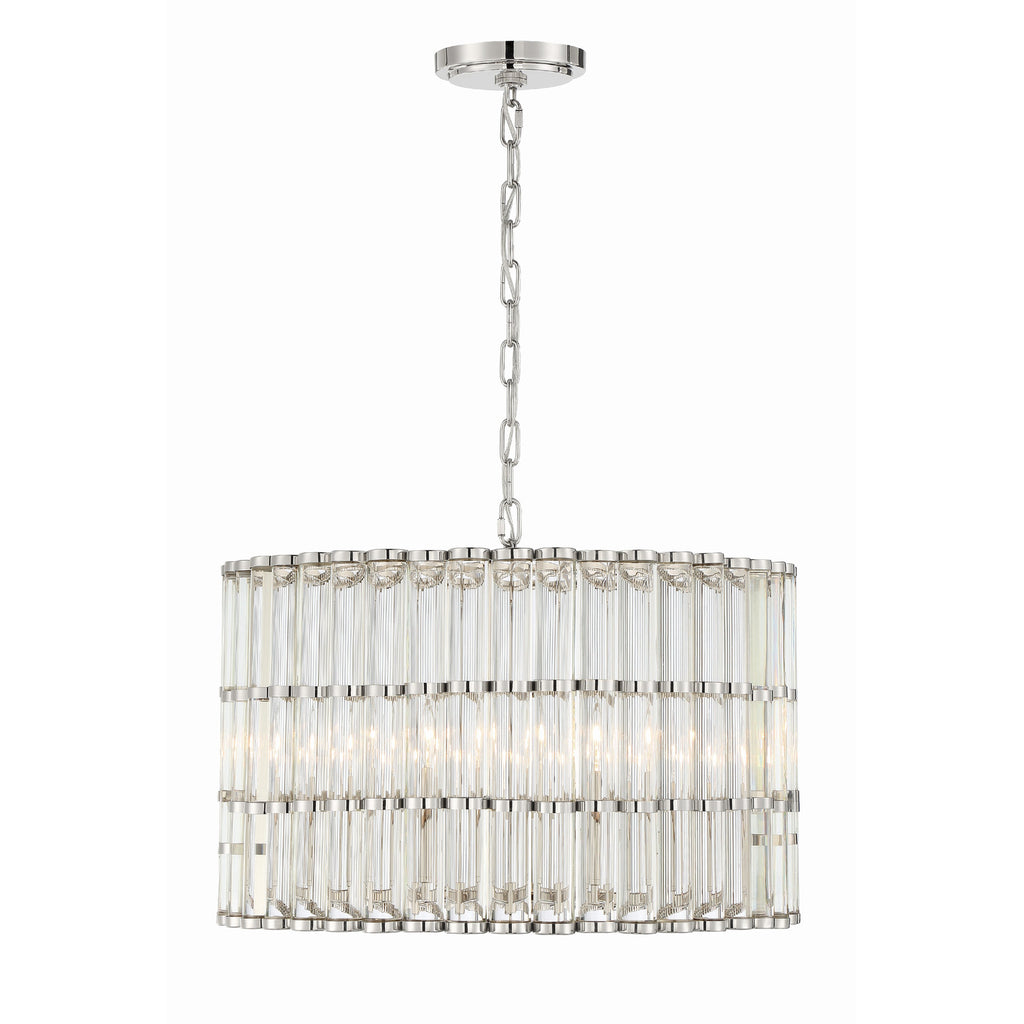 Crystorama Elliot 22.5'' Chandelier in Polished Nickel - Additional View