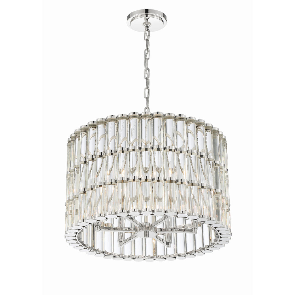 Crystorama Elliot 22.5'' Chandelier in Polished Nickel - Additional View