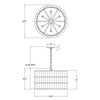Crystorama Elliot 22.5'' Chandelier - Product Dimensions