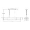 Crystorama Elliot 48'' Linear Chandelier - Product Dimensions