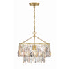 Crystorama Elsa 15'' Chandelier in Antique Gold - Front View