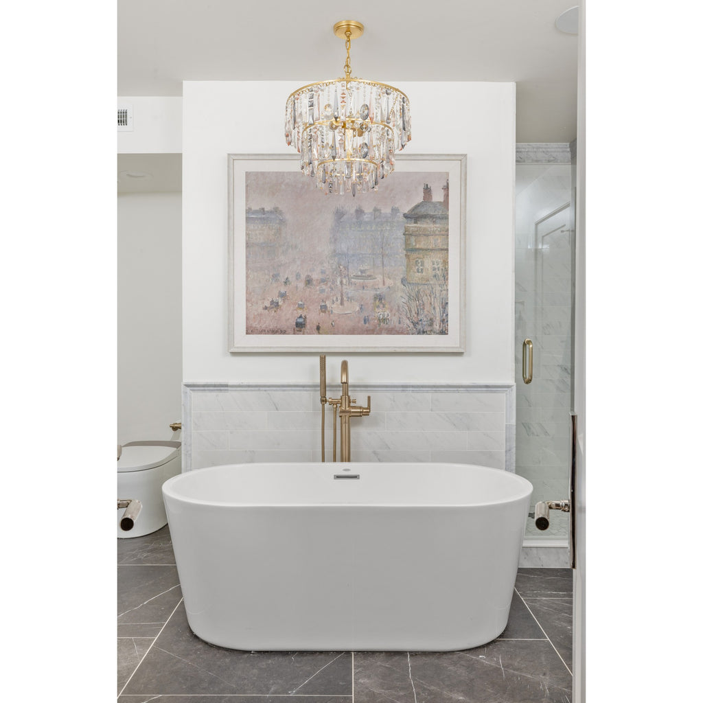 Crystorama Elsa 20'' Chandelier in Antique Gold - Lifestyle View