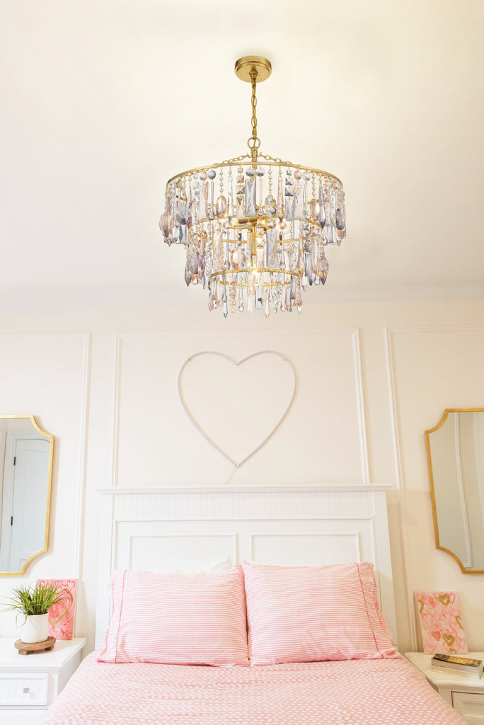 ELS-7103-GA Elsa 3 Light Chandelier | Lifestyle Image