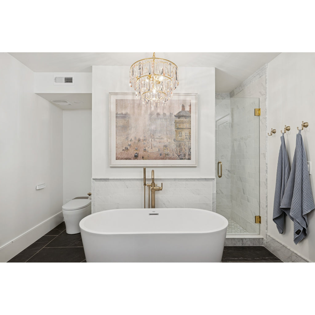 Crystorama Elsa 20'' Chandelier in Antique Gold - Lifestyle View