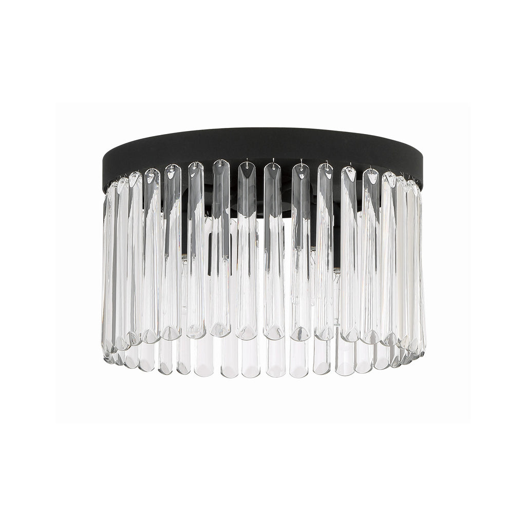 Crystorama Emory 15'' Flush Mount in Black Forged - Additional View