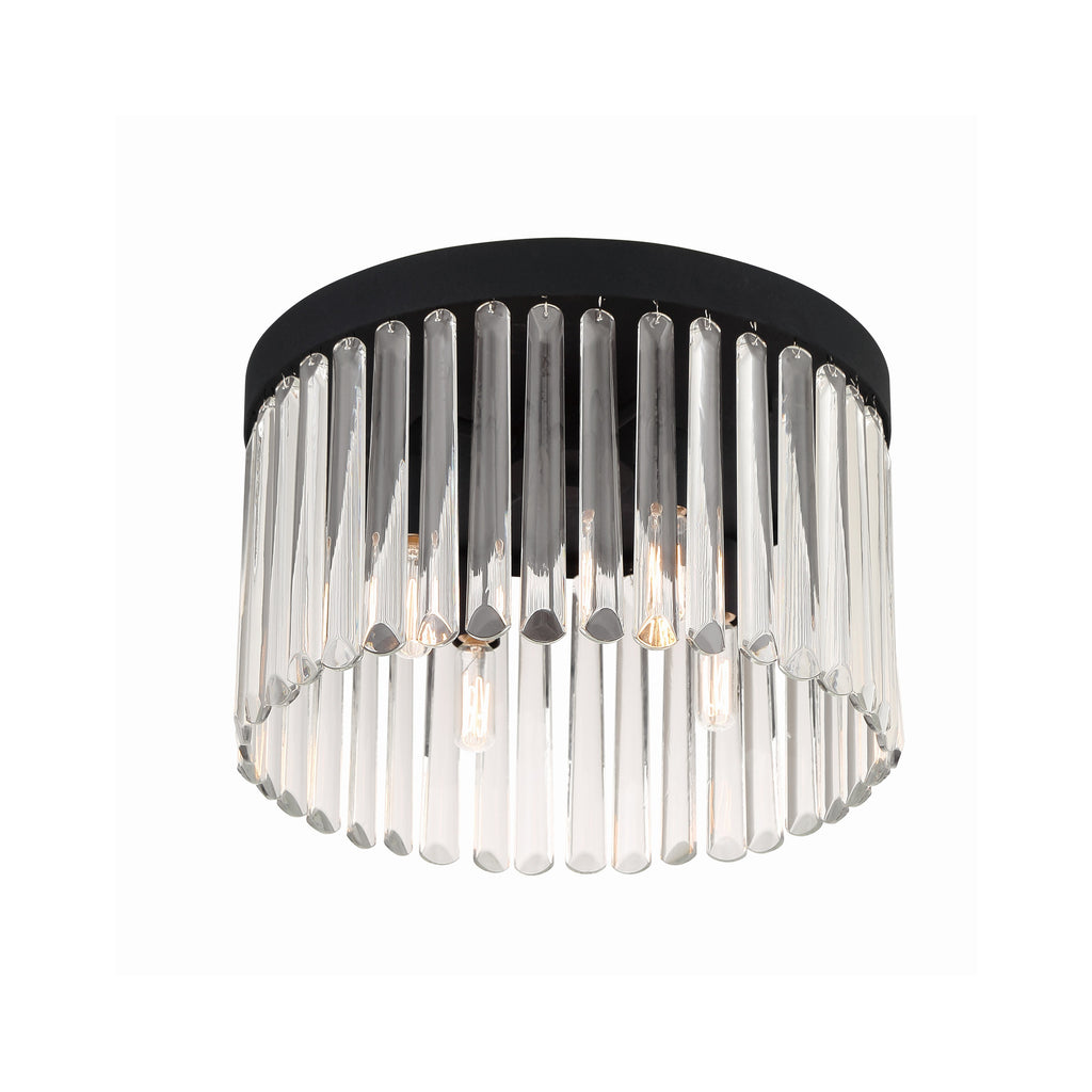 Crystorama Emory 15'' Flush Mount in Black Forged - Additional View