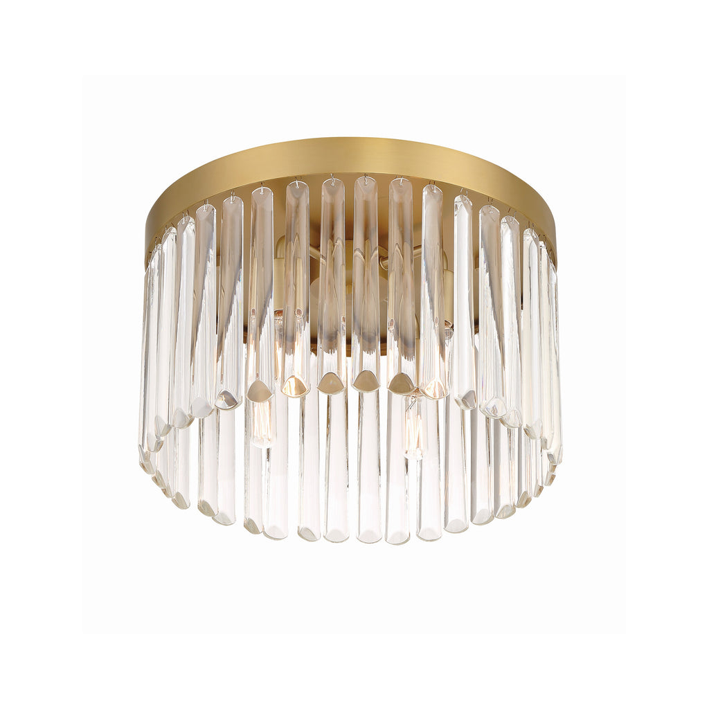Crystorama Emory 15'' Flush Mount in Modern Gold - Additional View