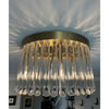 Crystorama Emory 15'' Flush Mount in Modern Gold - Lifestyle View