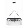 Crystorama Emory 24'' Chandelier in Black Forged - Additional View