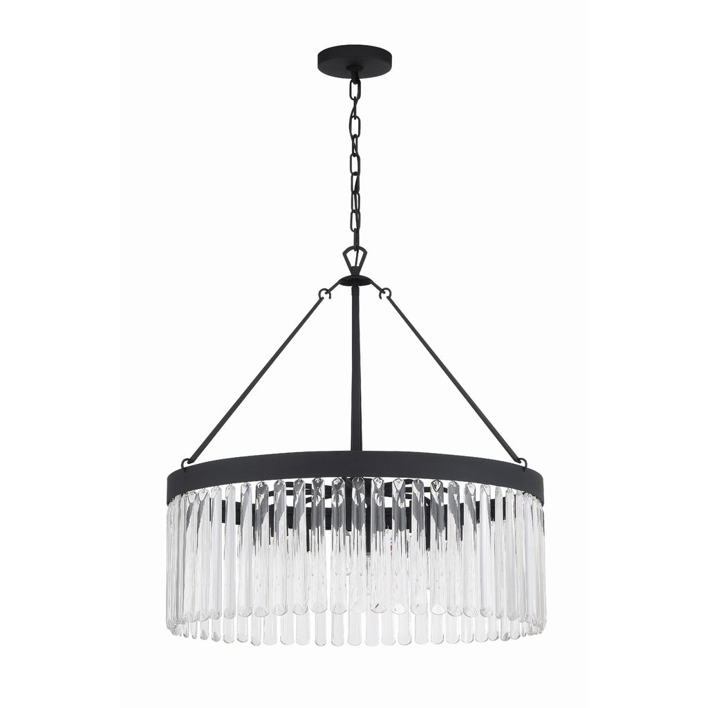 Crystorama Emory 24'' Chandelier in Black Forged - Additional View
