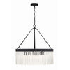Crystorama Emory 24'' Chandelier in Black Forged - Additional View
