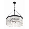 Crystorama Emory 24'' Chandelier in Black Forged - Additional View