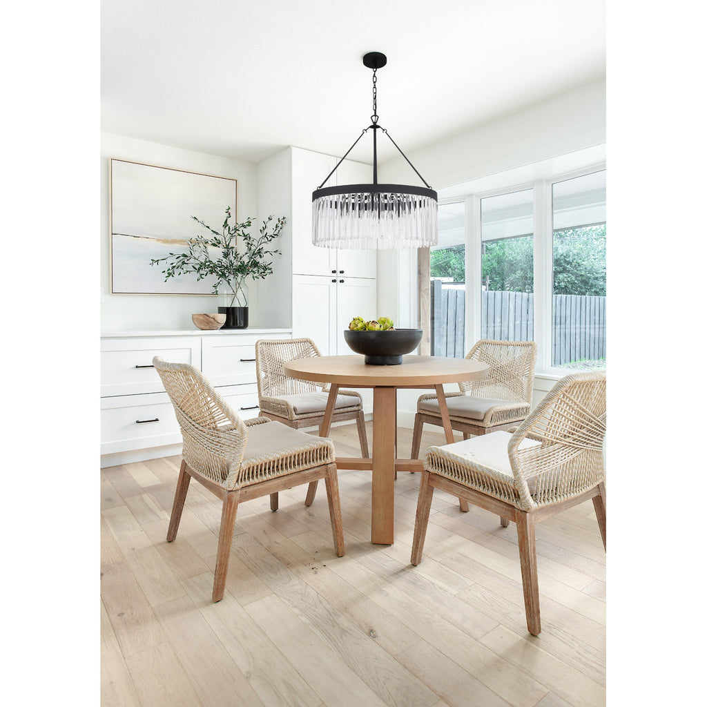 Crystorama Emory 24'' Chandelier in Black Forged - Lifestyle View