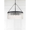 Crystorama Emory 24'' Chandelier in Black Forged - Lifestyle View