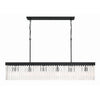 Crystorama Emory 49'' Linear Chandelier in Black Forged - Front View