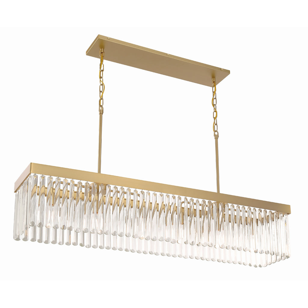 Crystorama Emory 49'' Linear Chandelier in Modern Gold - Additional View