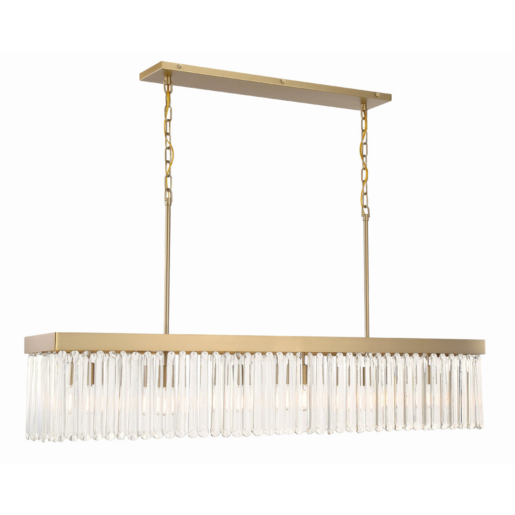 Crystorama Emory 49'' Linear Chandelier in Modern Gold - Additional View