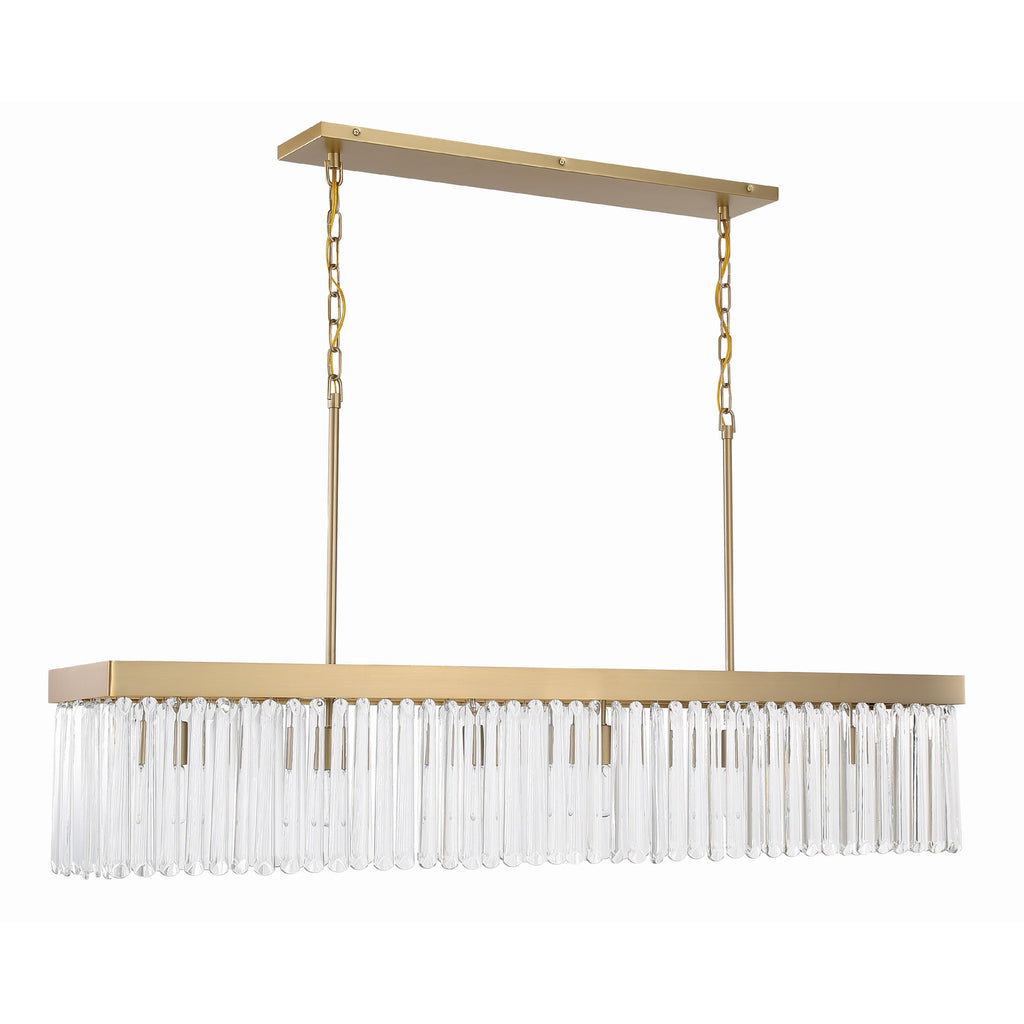Crystorama Emory 49'' Linear Chandelier in Modern Gold - Additional View