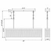 Crystorama Emory 49'' Linear Chandelier - Product Dimensions