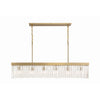 Crystorama Emory 49'' Linear Chandelier in Modern Gold - Front View