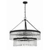 Crystorama Emory 32'' Chandelier in Black Forged - Additional View