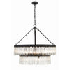 Crystorama Emory 32'' Chandelier in Black Forged - Additional View
