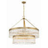 Crystorama Emory 32'' Chandelier in Modern Gold - Front View