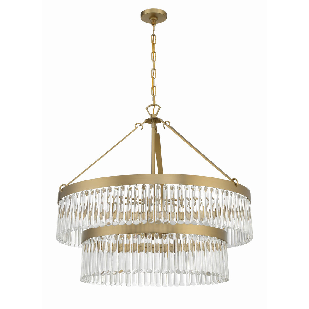 Crystorama Emory 32'' Chandelier in Modern Gold - Additional View