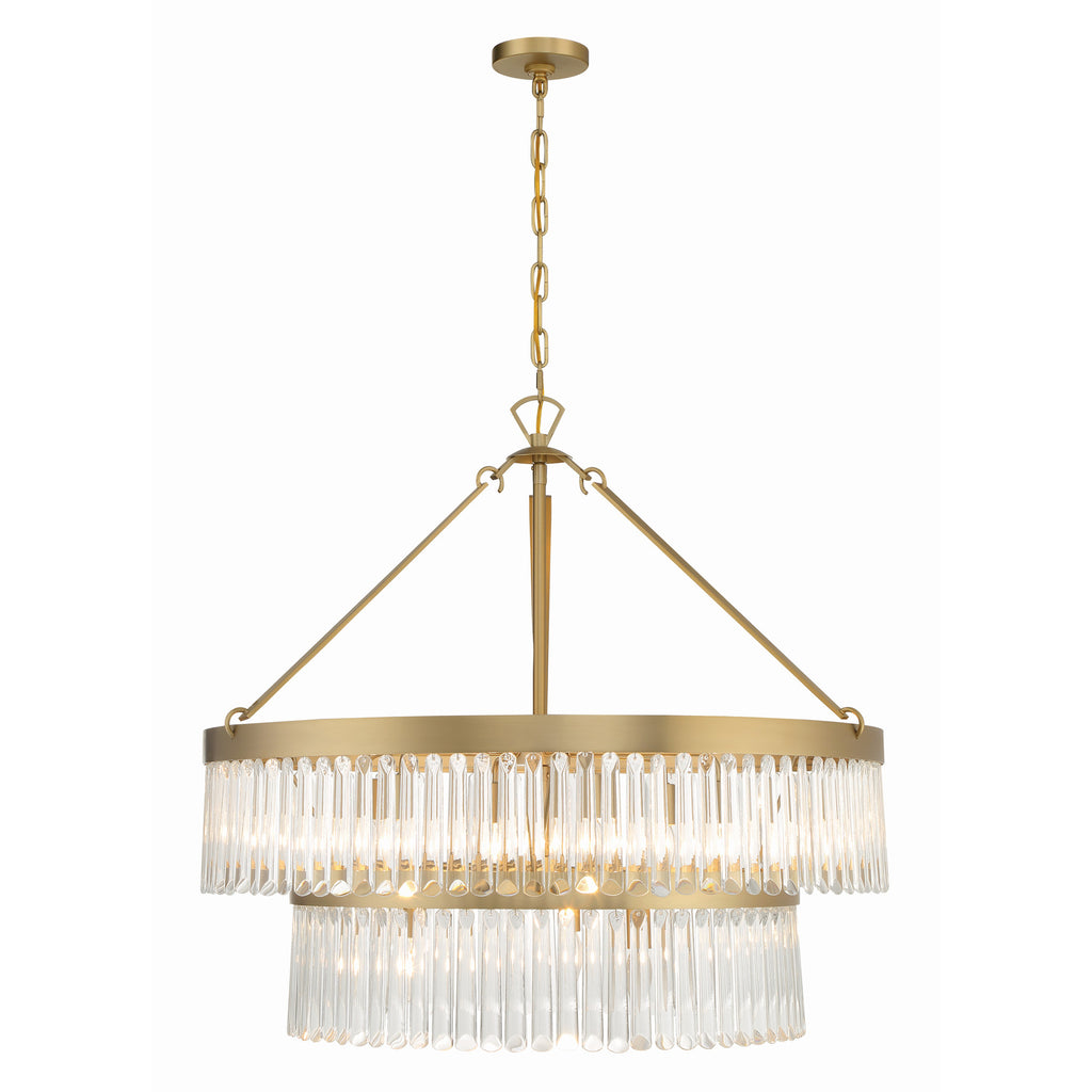Crystorama Emory 32'' Chandelier in Modern Gold - Additional View