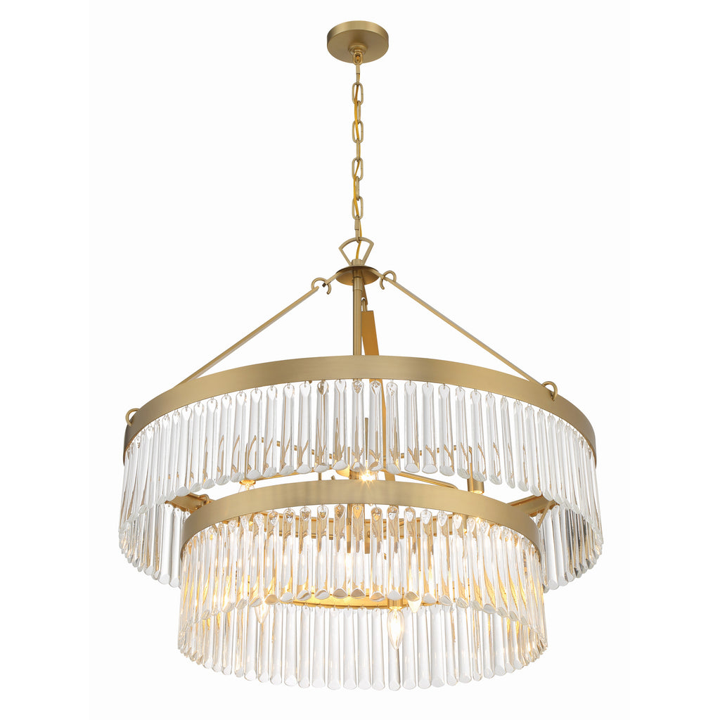 Crystorama Emory 32'' Chandelier in Modern Gold - Additional View